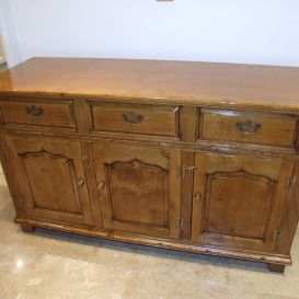 French polished oak sideboard